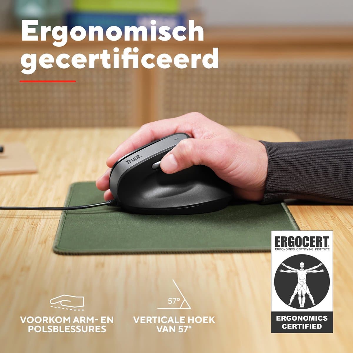 Trust Bayo V2 - Ergonomische verticale USB-muis thumbnail 2