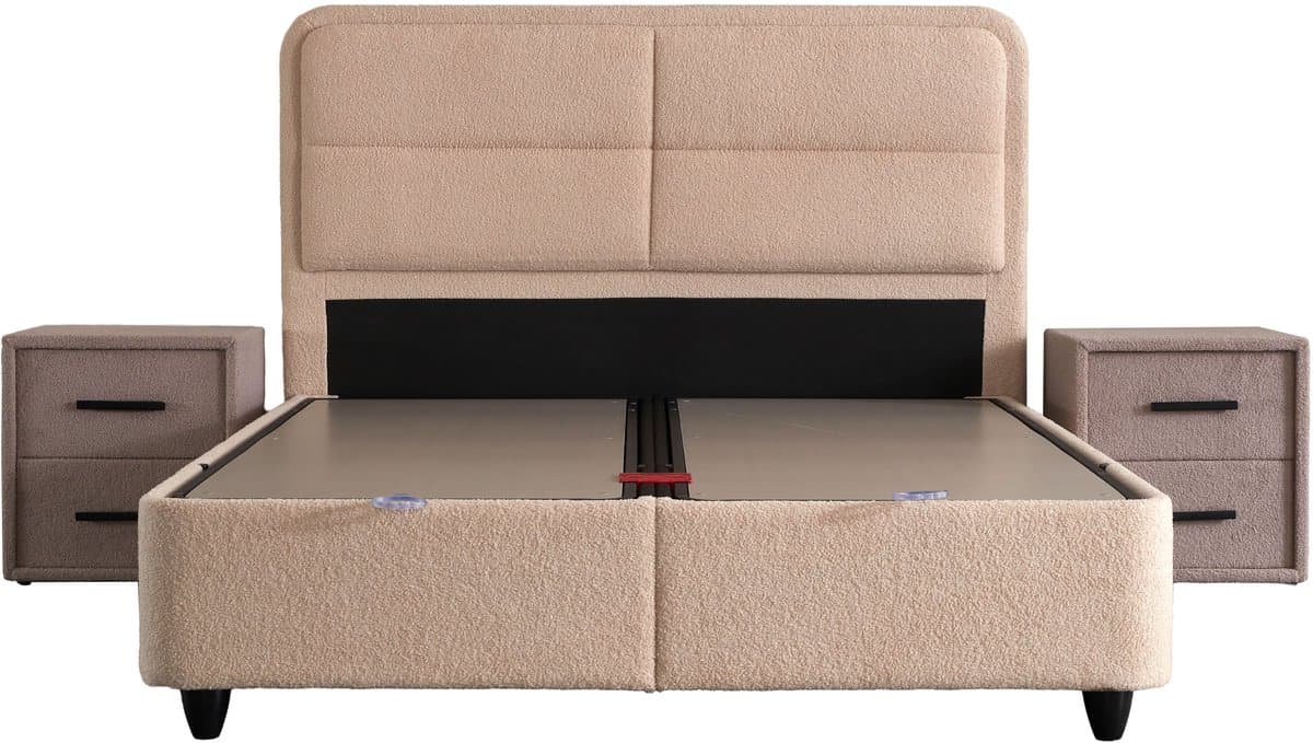 BSS Bedding Luccebedd - Complete Boxspring - Boxspring 160x200 - Boxspring met Opbergruimte - Bedden - Slaapkamerbed - 1 x Matras met Topper - 2 x Bedbox - 1 x Hoofdbord - Vlekbestendige & Gemakkelijk te Reinigen Stof thumbnail 6