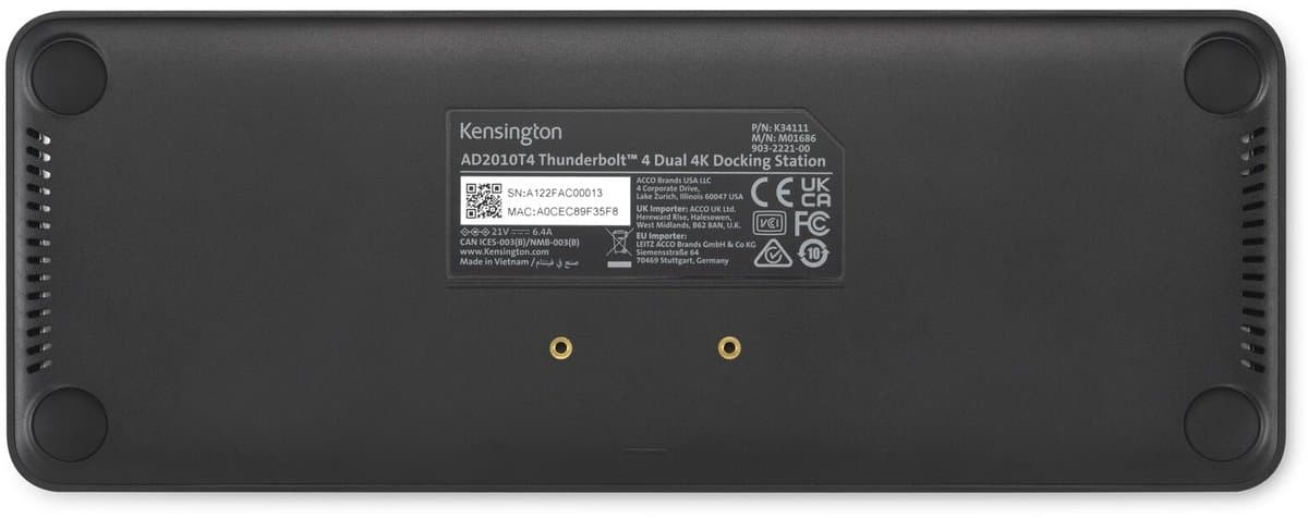 Kensington SD5760T Thunderbolt 4 Dual 4K Docking Station met 96W Power Delivery thumbnail 7