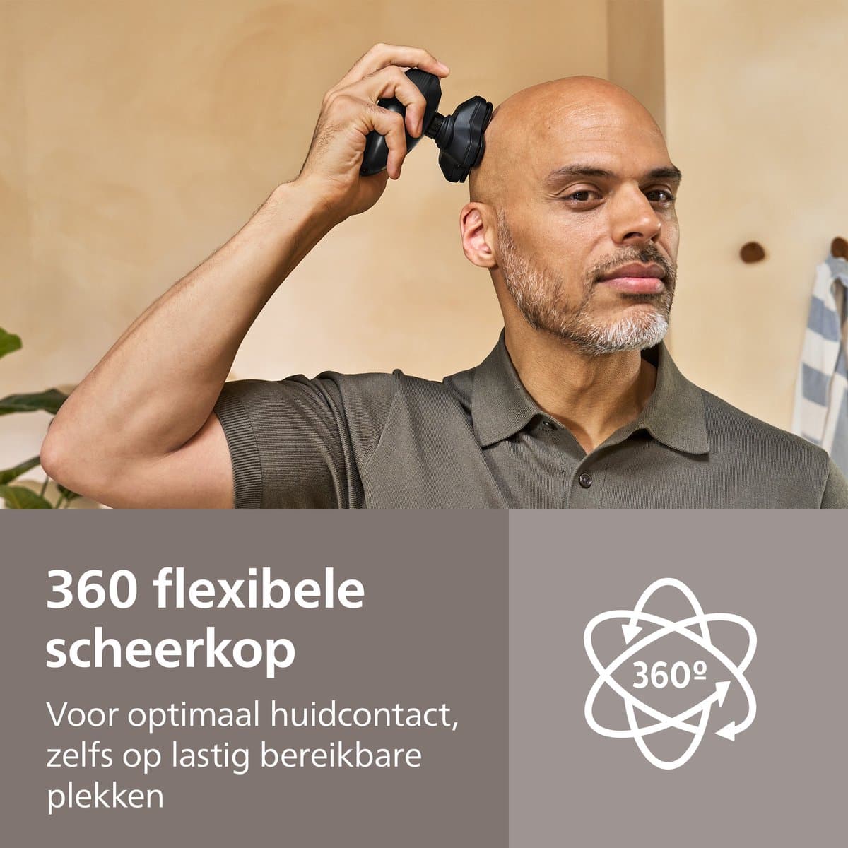 Philips Series 5000 Headshaver - Scheerapparaat mannen hoofd - Wet&Dry - Flexibele scheerkop - Zwart - HS5980/15 thumbnail 8