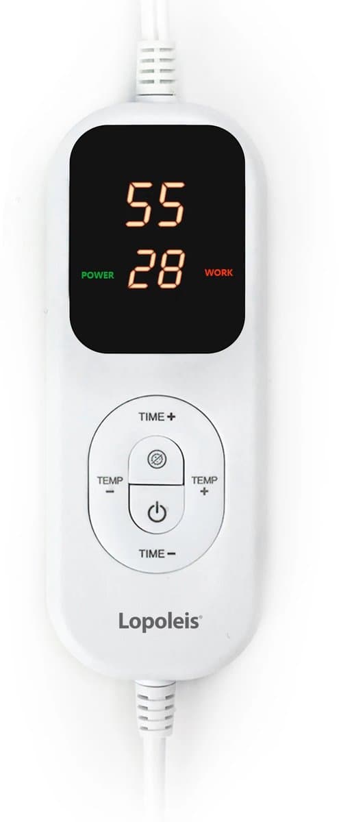 Lopoleis® Elektrische Deken XXL 180x150 cm – Verwarmingsdeken – Infrarood Warmtedeken – Flanel & sherpa – 150W – Bruin thumbnail 3
