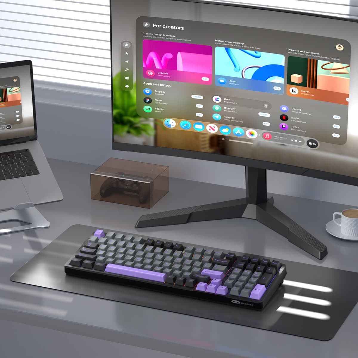MageGee Light100 - Mechanisch Gaming Toetsenbord - Gaming Keyboard - Draadloos - RGB thumbnail 5
