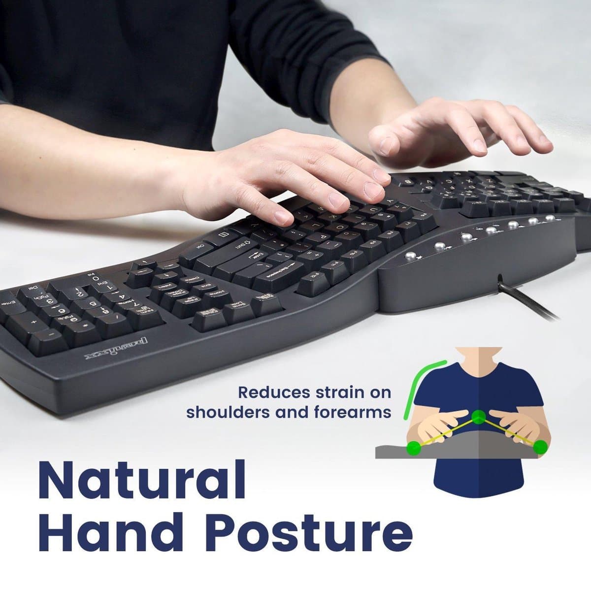 Perixx Bedrade Toetsenbord Periboard 512 Voor Windows Mac Ergonomisch Comfort thumbnail 7