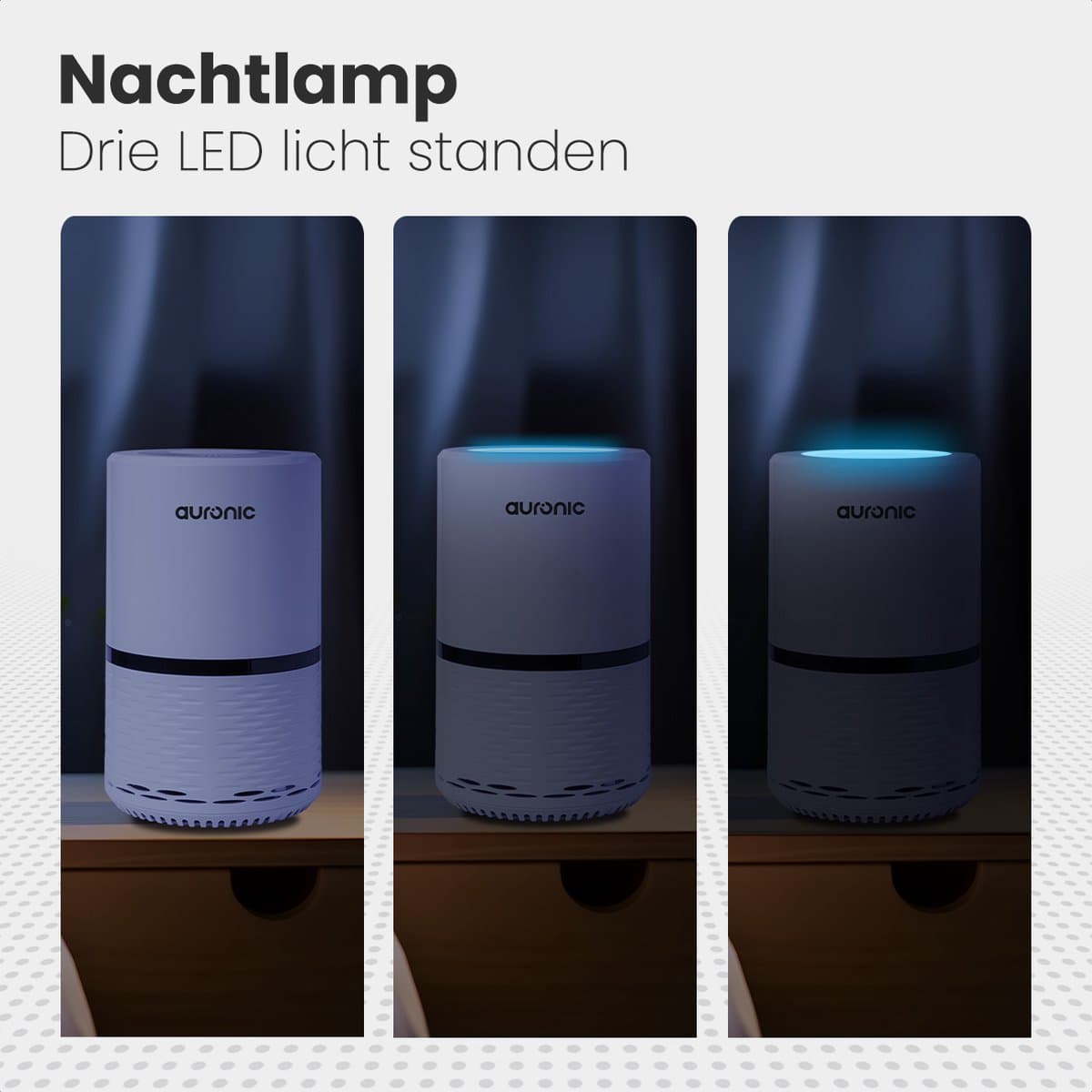 Auronic Luchtreiniger - 12 m² - Air Purifier met HEPA Filter - Verwijdert 99,97% - 25W - 3 Standen - Wit thumbnail 8