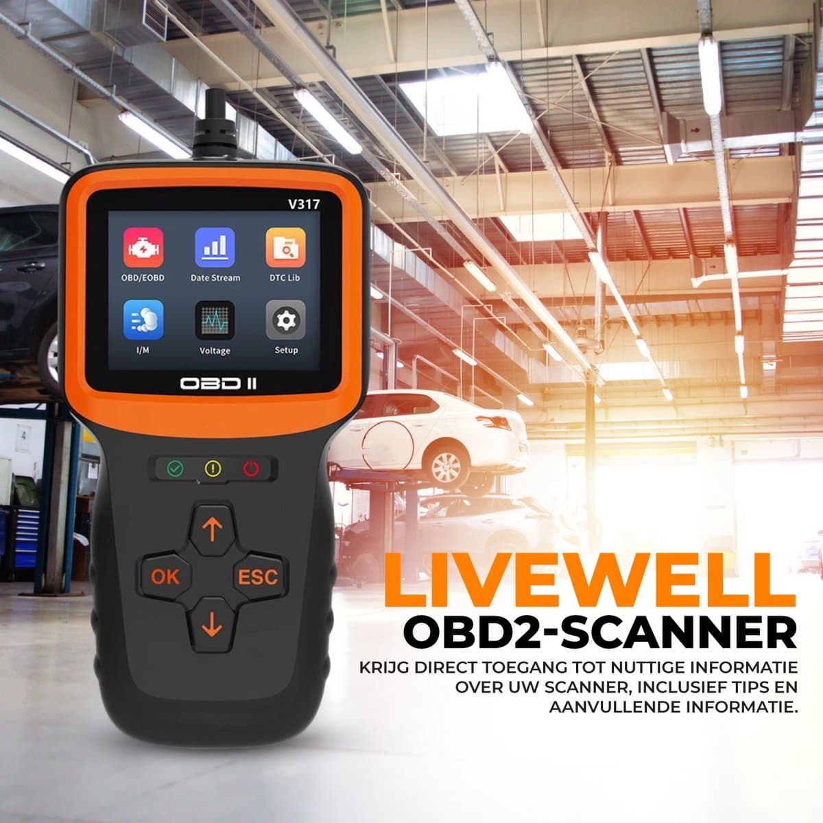 Livewell OBD2 Scanner - Auto uitlezen - Storing verwijderen - NL Taal - Diagnose Apparatuur Voor Auto's - Motorstoring - Plug & Play thumbnail 6