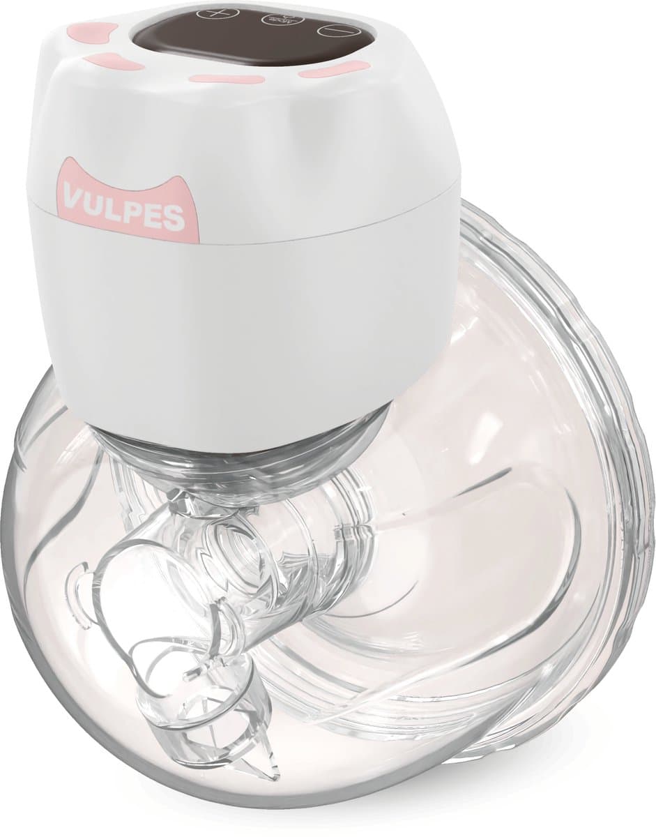 Vulpes Goods® BabyCare - Handsfree Borstkolf - Elektrische Draadloze Borstkolf - Draagbaar – Elektrische Kolf - Incl. 30 Moedermelkbewaarzakjes, Borstvoeding informatie, Reistas & Borstschildverkleiners
