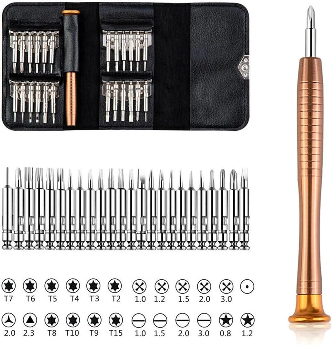 DJI reparatieschroevendraaierset voor DJI NEO/Mavic 2/2S Phantom 3 4/4 Pro/Mavic 2/3 Mini 4K/2/SE/Mini 3/Mini 3 Pro/4 Pro Spark Avata 2 Drone en andere elektronische apparaten Universele schroevendraaier 25