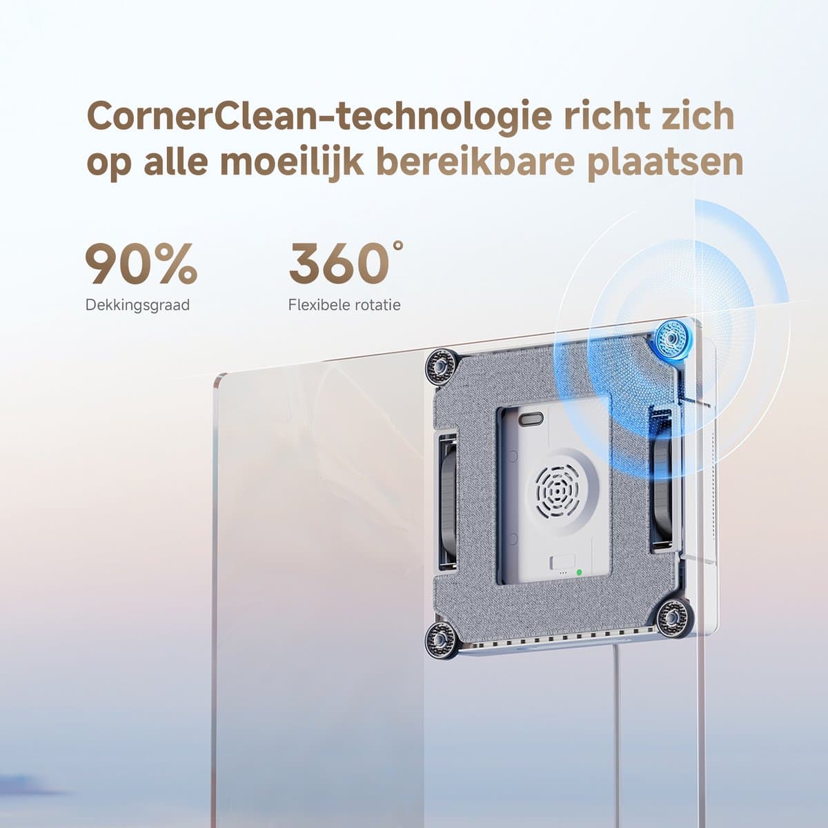 Dreame C1 Station - Slimme Glazenreiniger met Automatisch Navigatiesysteem - Valbeveiliging en Draagbaar Oplaadstation - Tot 180 min accuduur & 5.500 Pa zuigkracht thumbnail 3