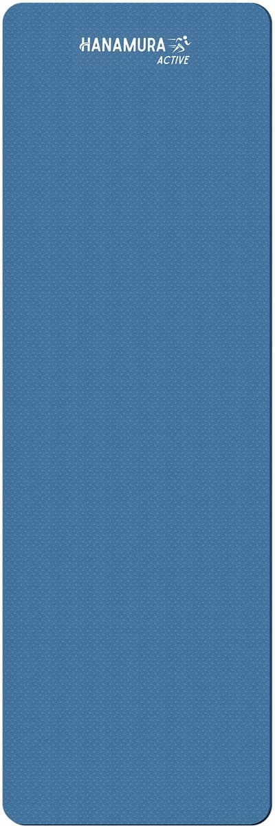 Hanamura Active Yoga Mat - Inclusief draagbare Opbergtas & strap - Fitnessmat van TPE Materiaal - Milieuvriendelijke Fitness Mat - 183x61 - Pilates Mat van 8 mm dik - Blauw thumbnail 8
