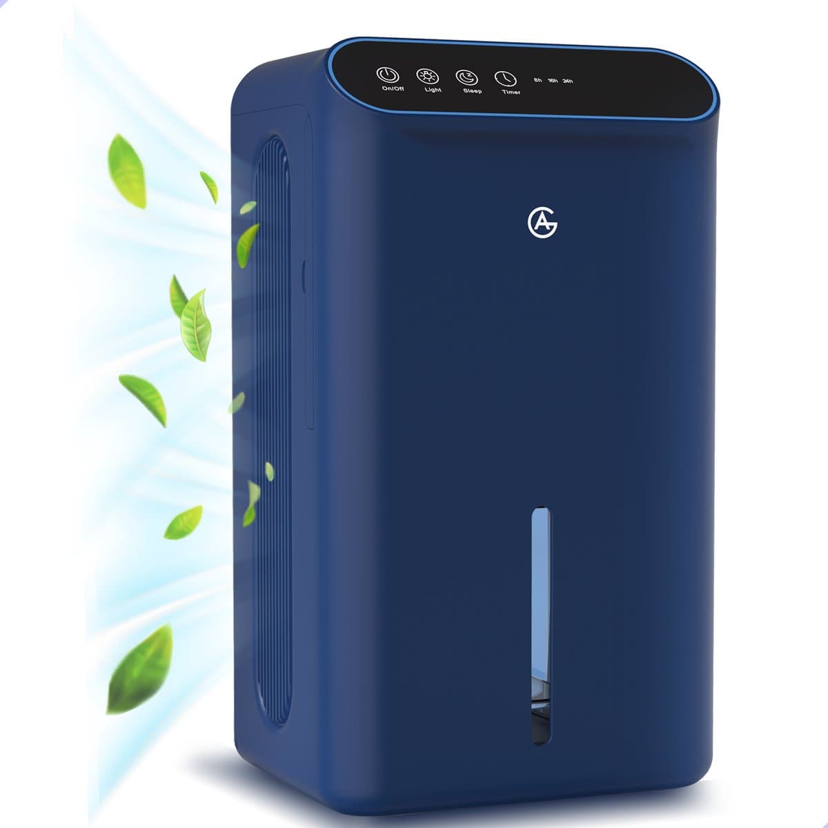 AG Luchtontvochtiger Navy- Luchtreiniger - Dehumidifier - Carbon Filter - Grote watertank 2.5L capaciteit, 750ml/D ontvochtiging, 10-35m2 bereik -energiezuinig, verlichting 7 kleuren - Voor huis, kamer, badkamer & kelder thumbnail 8