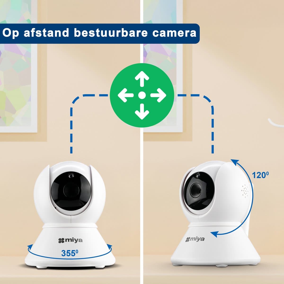 Miya M35 Babyfoon - Babyfoon met camera - Op afstand bestuurbaar - Video & Audio - Baby monitor thumbnail 3