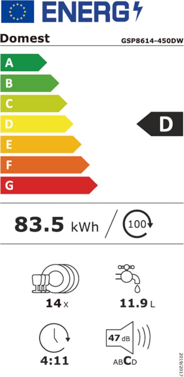 Exquisit GSP8614-450DW Vaatwasser thumbnail 2