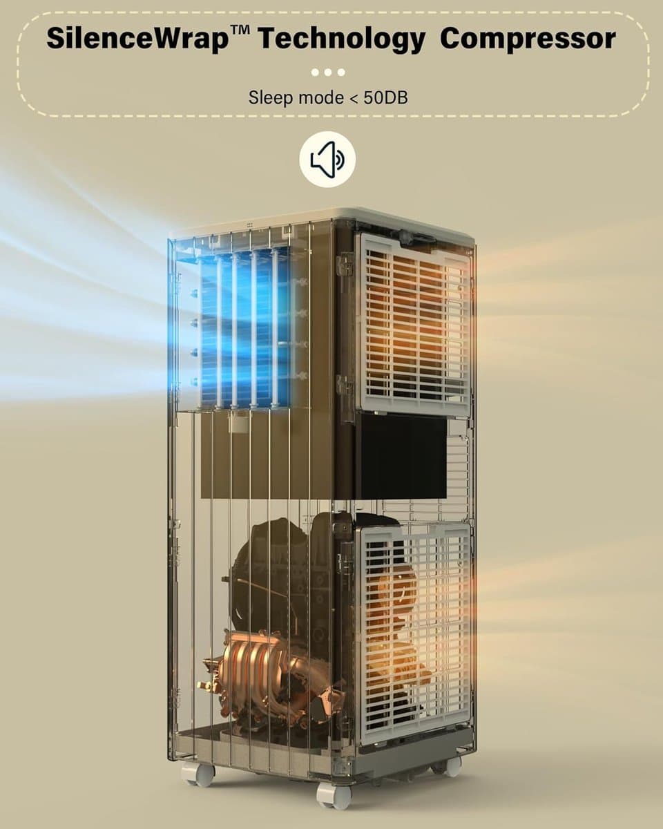 RFWR® Mobiele Airconditioning 9000 BTU voor Ruimtes tot 80 m³ - 3-in-1 Koelen, Ventileren en Ontvochtigen thumbnail 5