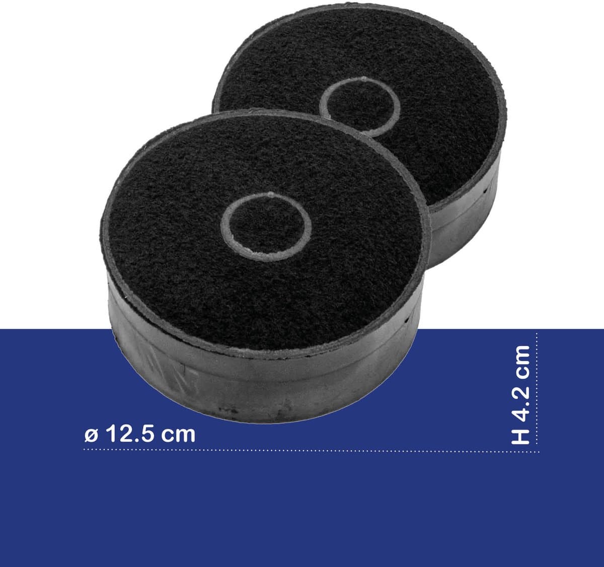Multaparts Koolstoffilter Afzuigkap Ø12,5cm Set van 2 - afbeelding 1