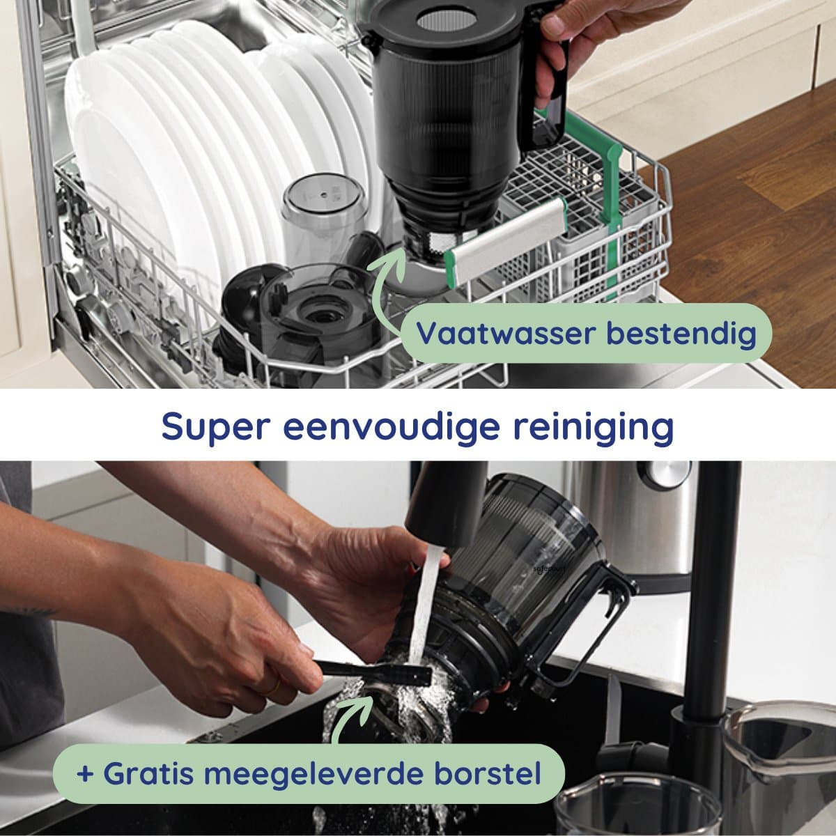 Safecourt Kitchen Sapcentrifuge - Slowjuicer voor Groenten & Fruit - XXL Vulopening - Krachtige motor - Zwart thumbnail 5