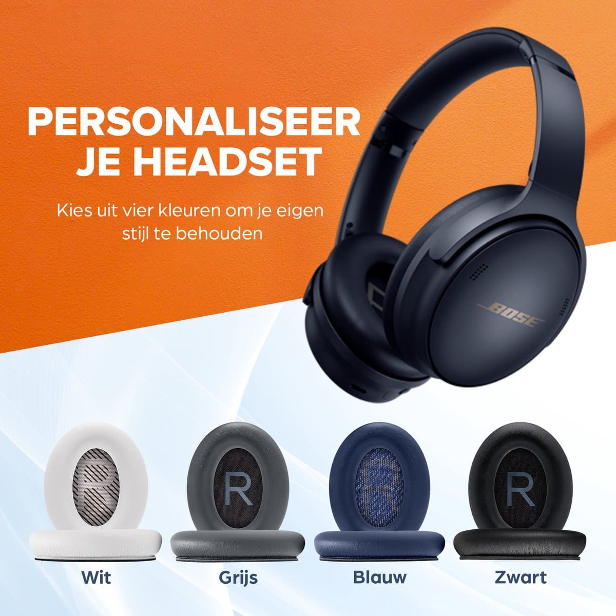 Vervangende oorkussens voor Bose QuietComfort 45 / QC45 / QuietComfort SE - Oorkussens voor koptelefoon - Ear pads headphones - Grijs thumbnail 6