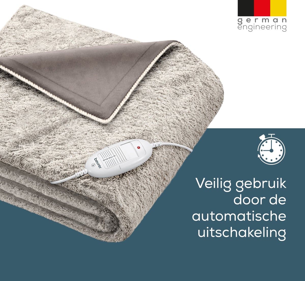 Beurer Elektrische Deken - Warmtedeken - 1 persoons 180x130cm - Test: Zeer goed - Automatische uitschakeling - Nordic - 3 Jaar Garantie thumbnail 6