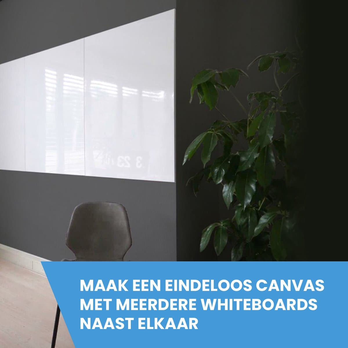 IVOL Whiteboard zonder rand 60x90 cm Grijs - Magnetisch - Frameless thumbnail 6