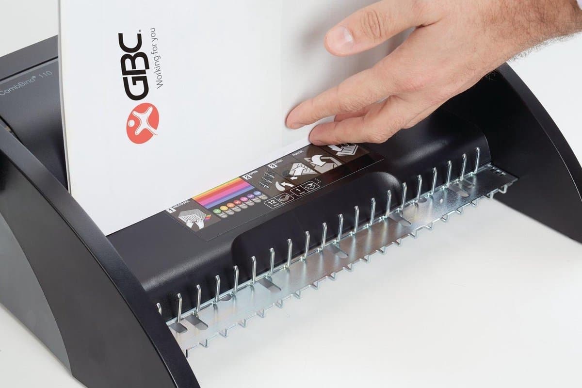 GBC Combbind 110 Pons Inbindmachine voor A3 en A4 Formaten - Zwart thumbnail 8