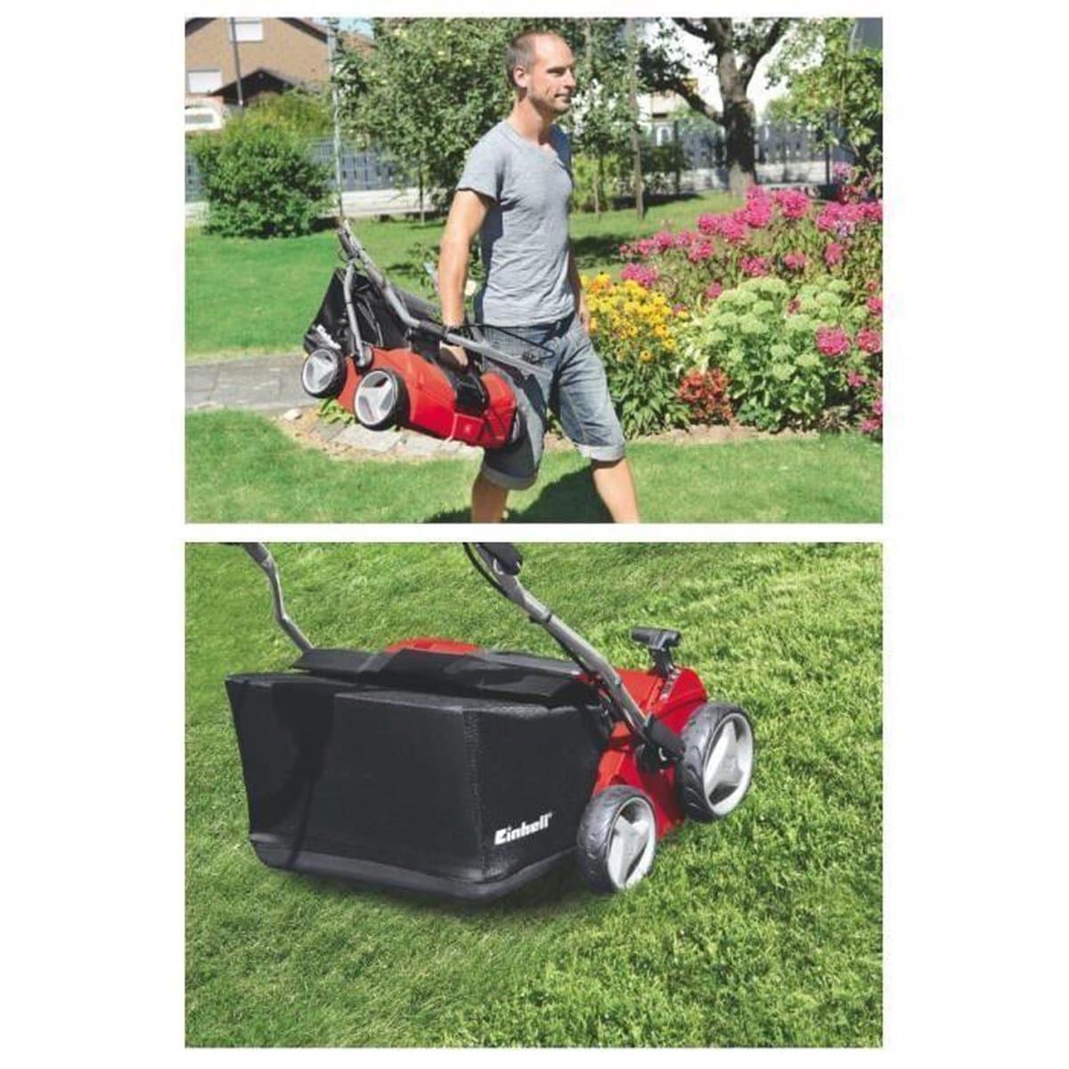 Einhell Verticuteerder en Beluchter GE-SA 1435 (1400W - 35 cm werkbreedte - tot 3-9 mm werkdiepte - in hoogte verstelbaar stuur - opvangzak 28 L - incl. beluchtingsrol) thumbnail 7