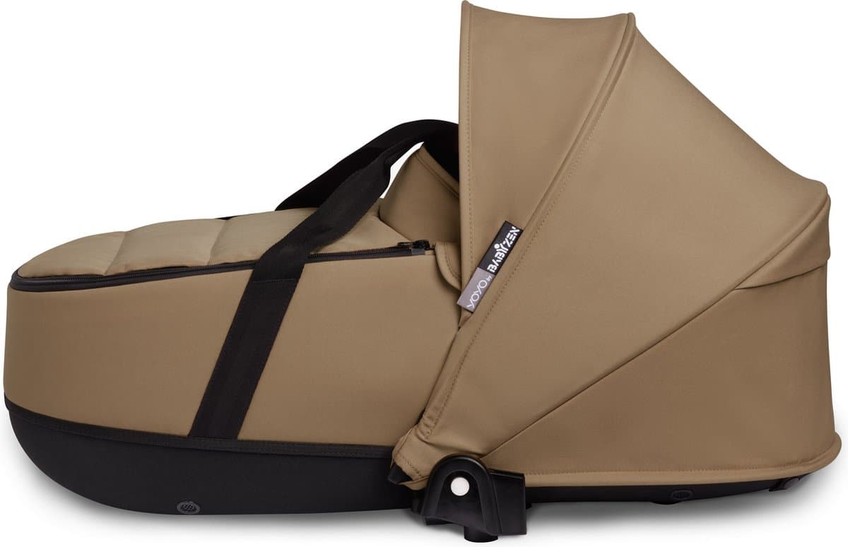 Babyzen YOYO Reiswieg, Toffee - De reiswieg bevat een dikke dubbel matras, ventilerend kuipje & zonnekap - Vereist een YOYO2 frame (apart verkrijgbaar)