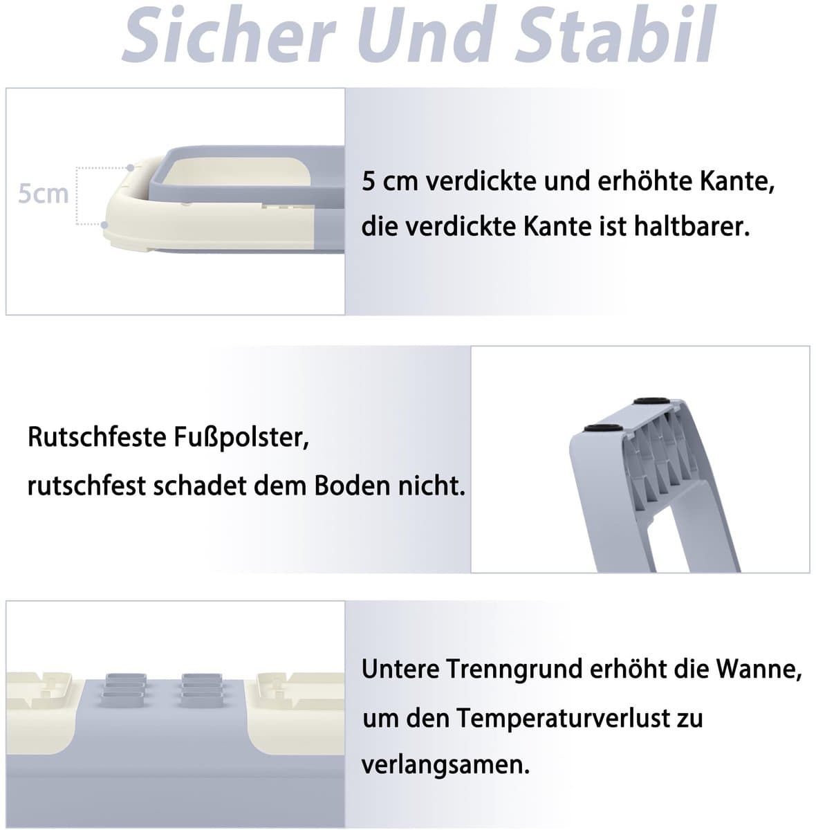 Dailygoods- Babybadkuip Opvouwbaar - Antislip Badkussen - Draagbaar - BPA-vrij - Veilig Gebruik - Ergonomisch Ontwerp - Babybadje thumbnail 5