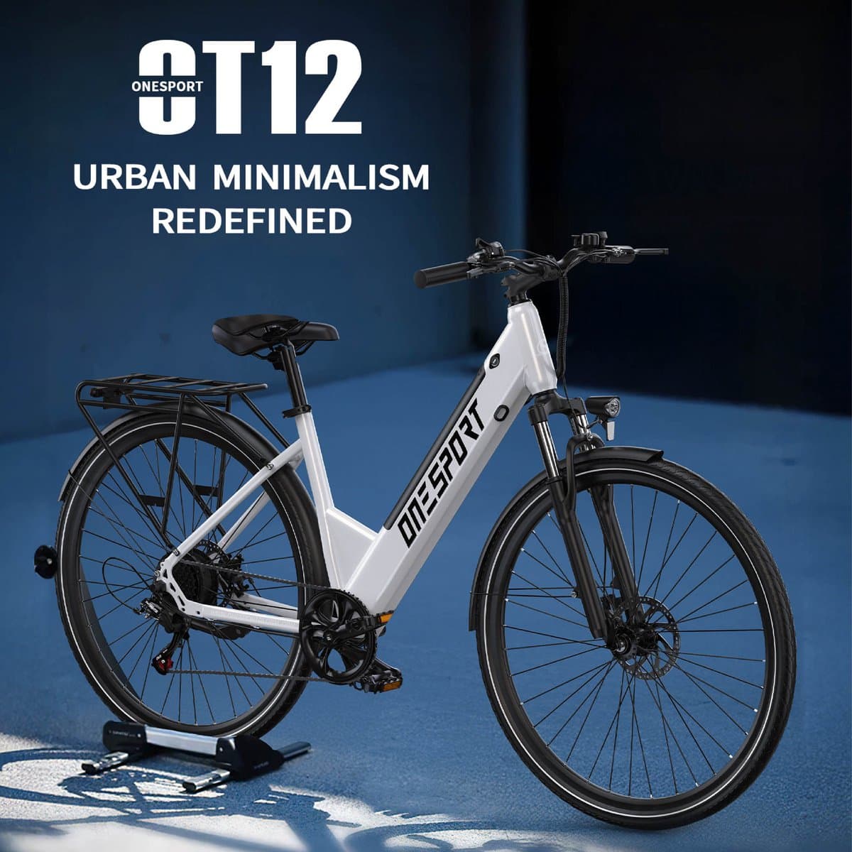 ONESPORT OT12 E-bike - 25 km/u - 27.5inch - 40km actieradius - 250W motor - 36V 13Ah accu - wit thumbnail 5