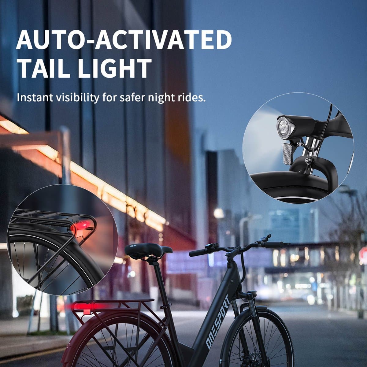 ONESPORT OT12 E-bike - 25 km/u - 27.5inch - 40km actieradius - 250W motor - 36V 13Ah accu - grijs thumbnail 3