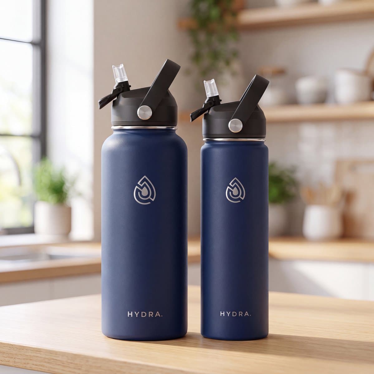 Hydra Essentials® RVS Drinkfles 650 ml - Thermosfles met Rietje en Draaidop - Dubbelwandig BPA-vrij & Lekvrij - 24u Koud / 24u Warm - Inclusief Schoonmaakborstel - Cadeau voor Volwassenen - Sport, Werk & School - Pink Lady thumbnail 3