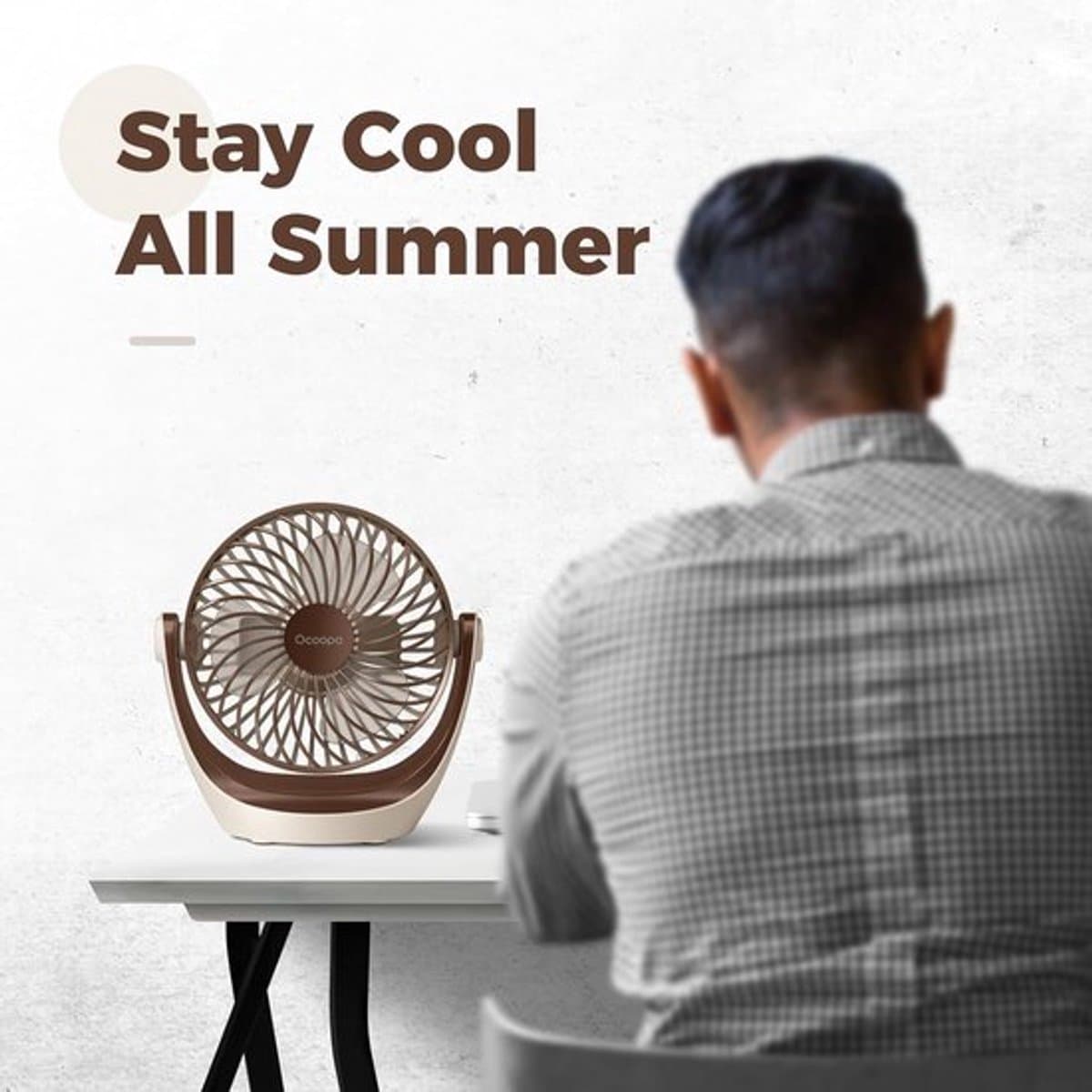 Solvix tafel ventilator geluidloos - USB Desk Fan - Zwart - Krachtige Luchtstroom - Stil in Gebruik - Voor Thuis en Kantoor thumbnail 4