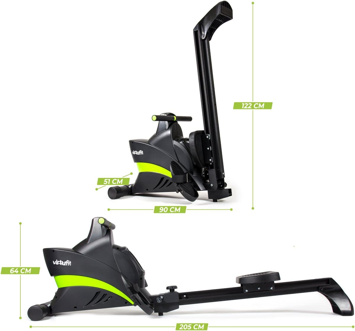 VirtuFit Semi-Pro Roeimachine - Ergometer - Magnetische Weerstand - 34 Programma's - Hartslagfunctie - Stil & Opklapbaar - Kinomap & FitShow - Roeitrainer - Roeiapparaat thumbnail 2
