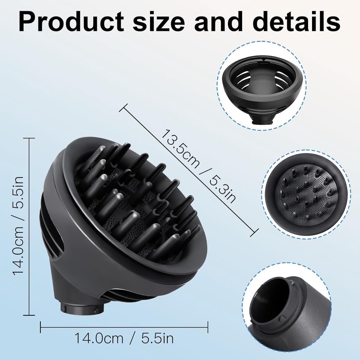 SnelShoppen - Diffuser opzetstukken voor haardroger, golven en krullen diffuser voor Dyson Airwrap HS05 HS01 HS08, omvormbaar stylingaccessoire voor t thumbnail 5