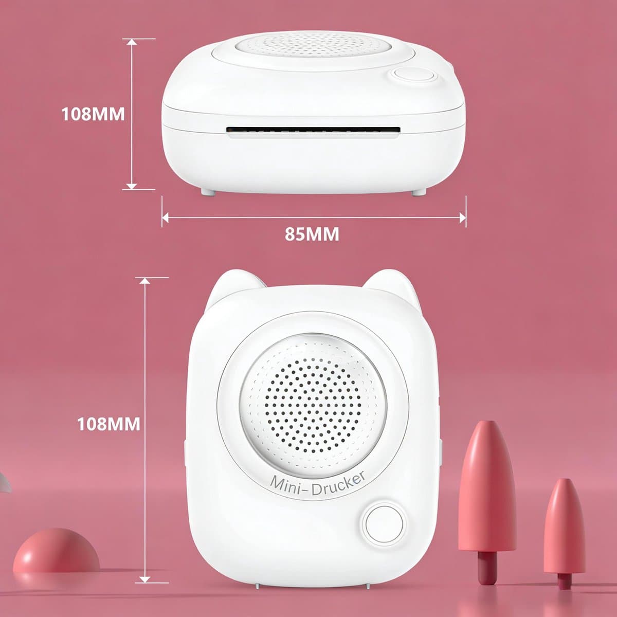 AI Mini Thermische Printer voor Kinderen met Spraakbesturing – Draagbare Inktloze Stickerprinter met Foto- en Afbeeldingengeneratie, voor Notities, Kleurplaten, Dagboek en DIY-Knutselprojecten thumbnail 3