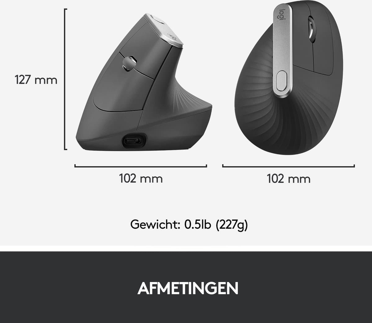 Logitech MX Vertical ergonomische muis thumbnail 6