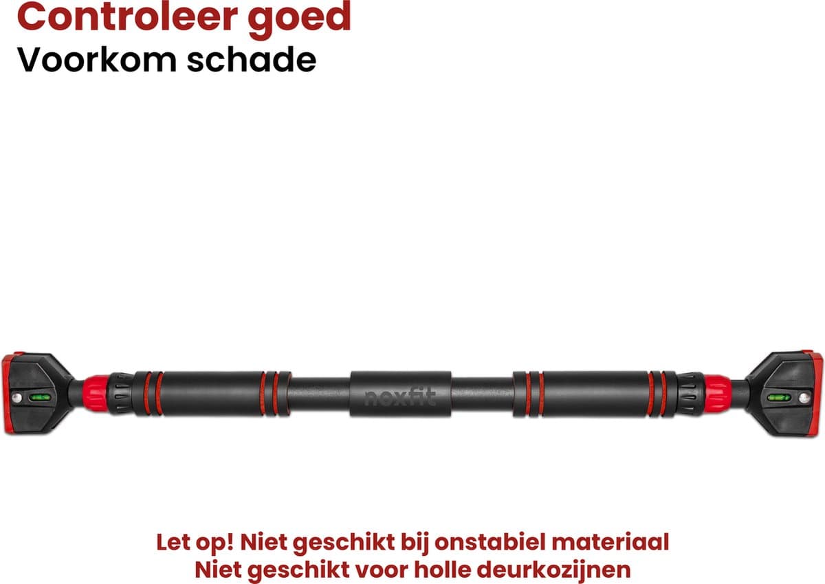Noxfit® Pull Up Bar - Optrekstang Deur - Krachttraining - Home Gym - Thuis Sporten - Pull Up Station - Opdrukstang thumbnail 6