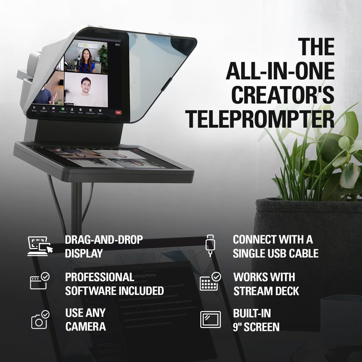 Elgato Prompter - Teleprompter - Streaming Hardware – Zwart thumbnail 5