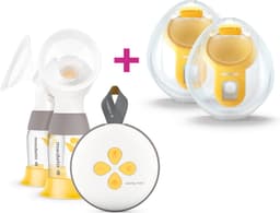 Productfoto van Medela Swing Maxi Borstkolf Set + 2 Stuks Hands-free Opvangcups