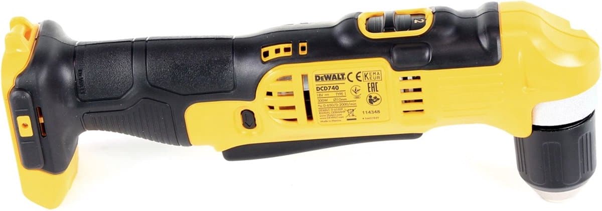 DeWalt DCD740NT-XJ haakse boormachine 18V, compact voor krappe ruimtes thumbnail 4