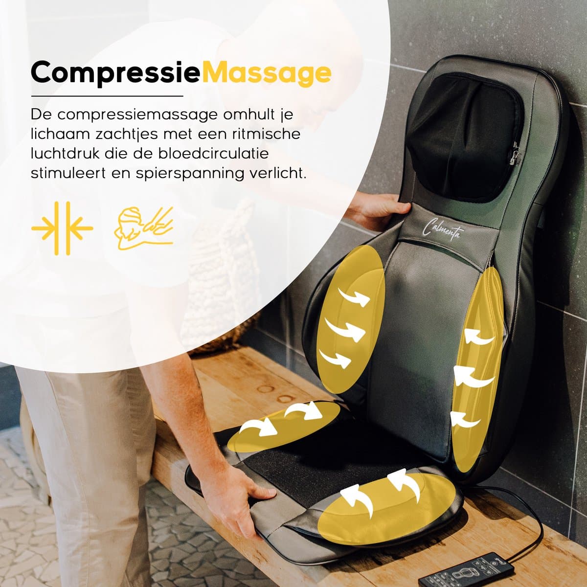 CALMENTA Shiatsu Massagestoel - 3D massage met warmte thumbnail 5