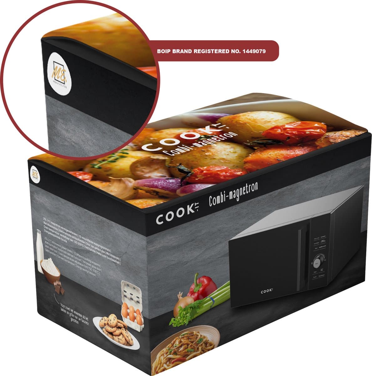 COOK-IT Combi Magnetron Vrijstaand 25L - Heteluchtoven en Grill - 25L thumbnail 8