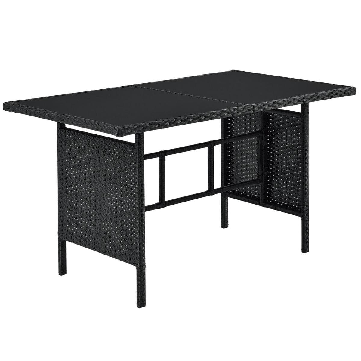 Loungeset Manacor - Polyrotan - Zwart/wit thumbnail 2
