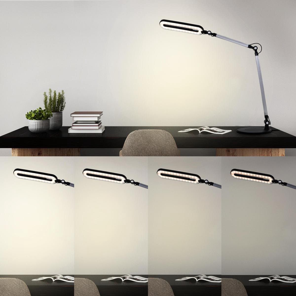BRILONER Swan - LED Bureaulamp - dimbaar - met CCT - tafellamp - verstelbaar - leeslamp - zwart thumbnail 6