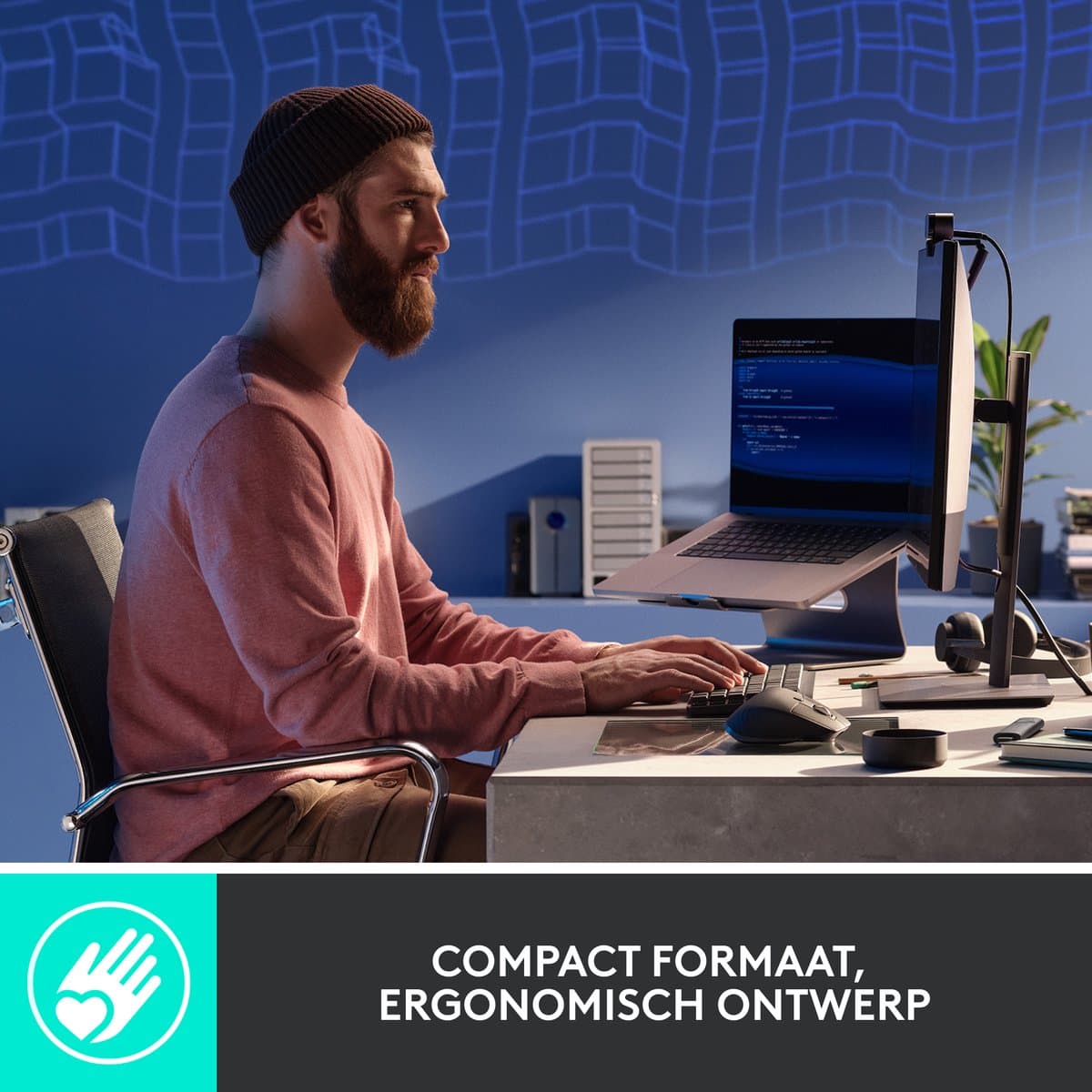 Logitech MX Mechanical Mini - Toetsenbord - QWERTY ISO - Grijs thumbnail 3