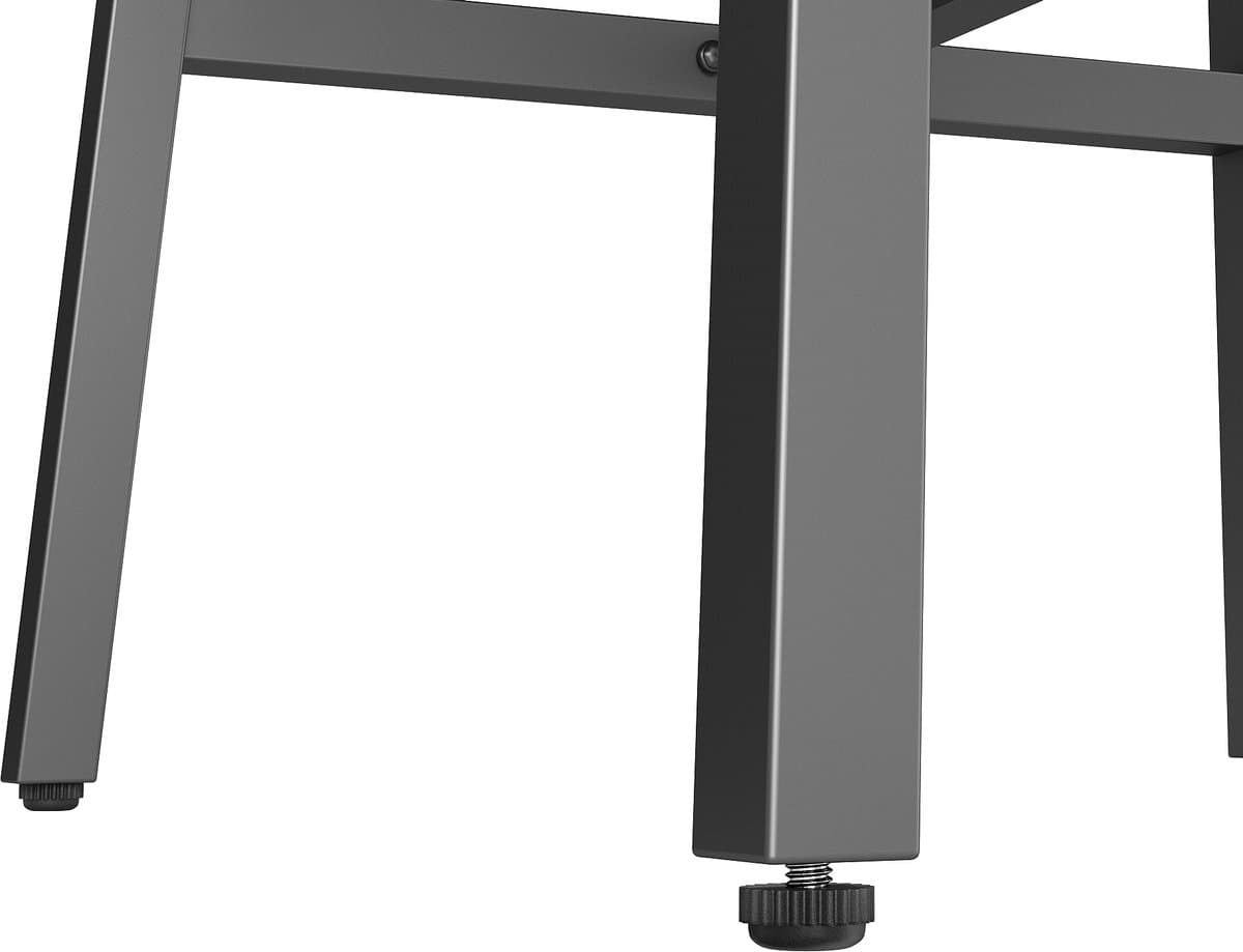 Tuinset met verzinkt ijzeren frame, grijze touw loungeset, verstelbare poten, glazen tafelblad, inclusief kussens thumbnail 4