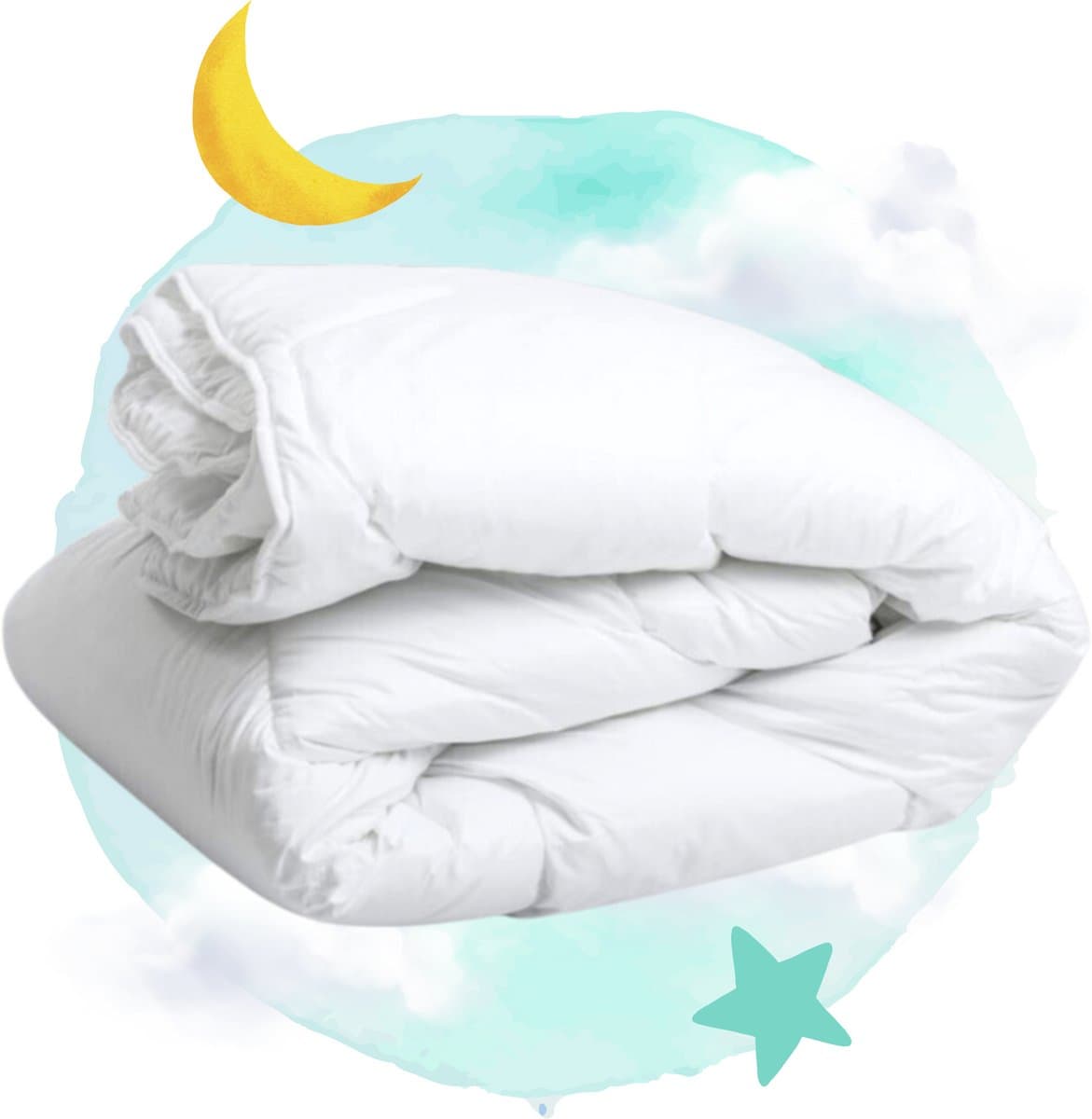 Peuter Dekbed 4 Seizoenen 120x150 cm – Kinderdekbed – 2 Delen (Zomer + Herfst, Samen Winter) – Ademend & Anti-allergisch - Hummel