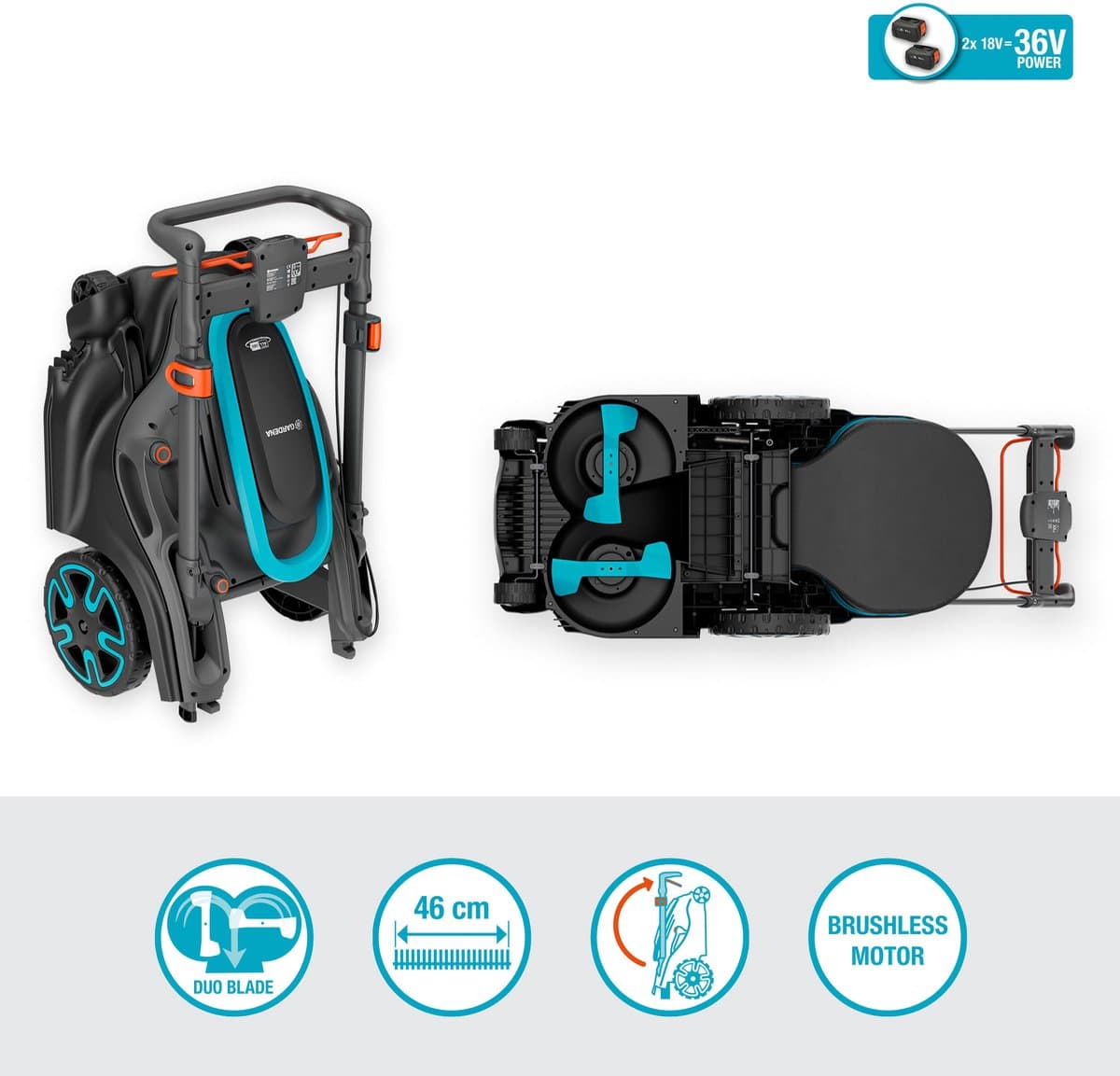 GARDENA PowerMax Duo 46/36V P4A - 46 cm maaibreedte thumbnail 3