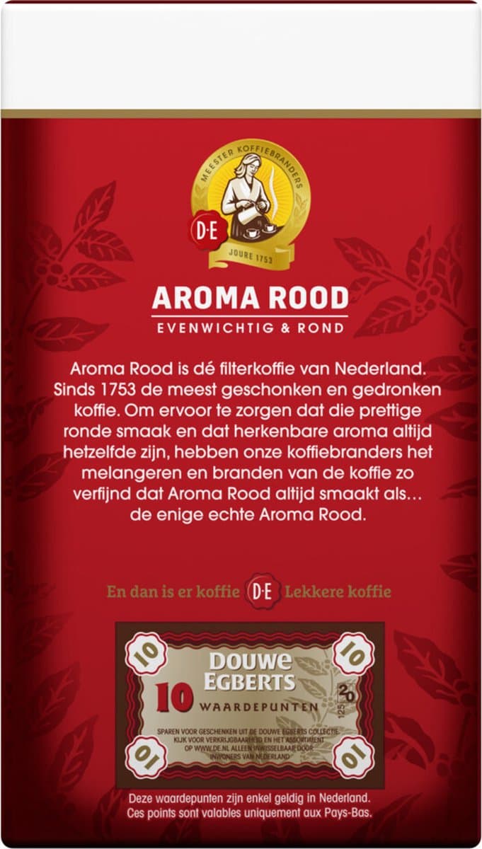 Douwe Egberts snelfiltermaling - Aroma Rood - 250 gram thumbnail 3