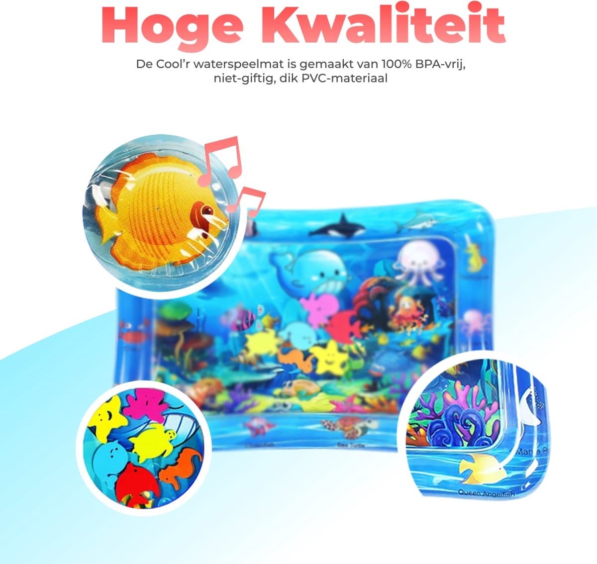 COOL'R® M Waterspeelmat - Met geluid - Speelmat - Kraamcadeau - Opblaasbaar baby water speelmat - Speelkleed - Water speelgoed - Baby speelgoed 0 jaar - Babygym - Kinder speelgoed - Tummy Time thumbnail 3