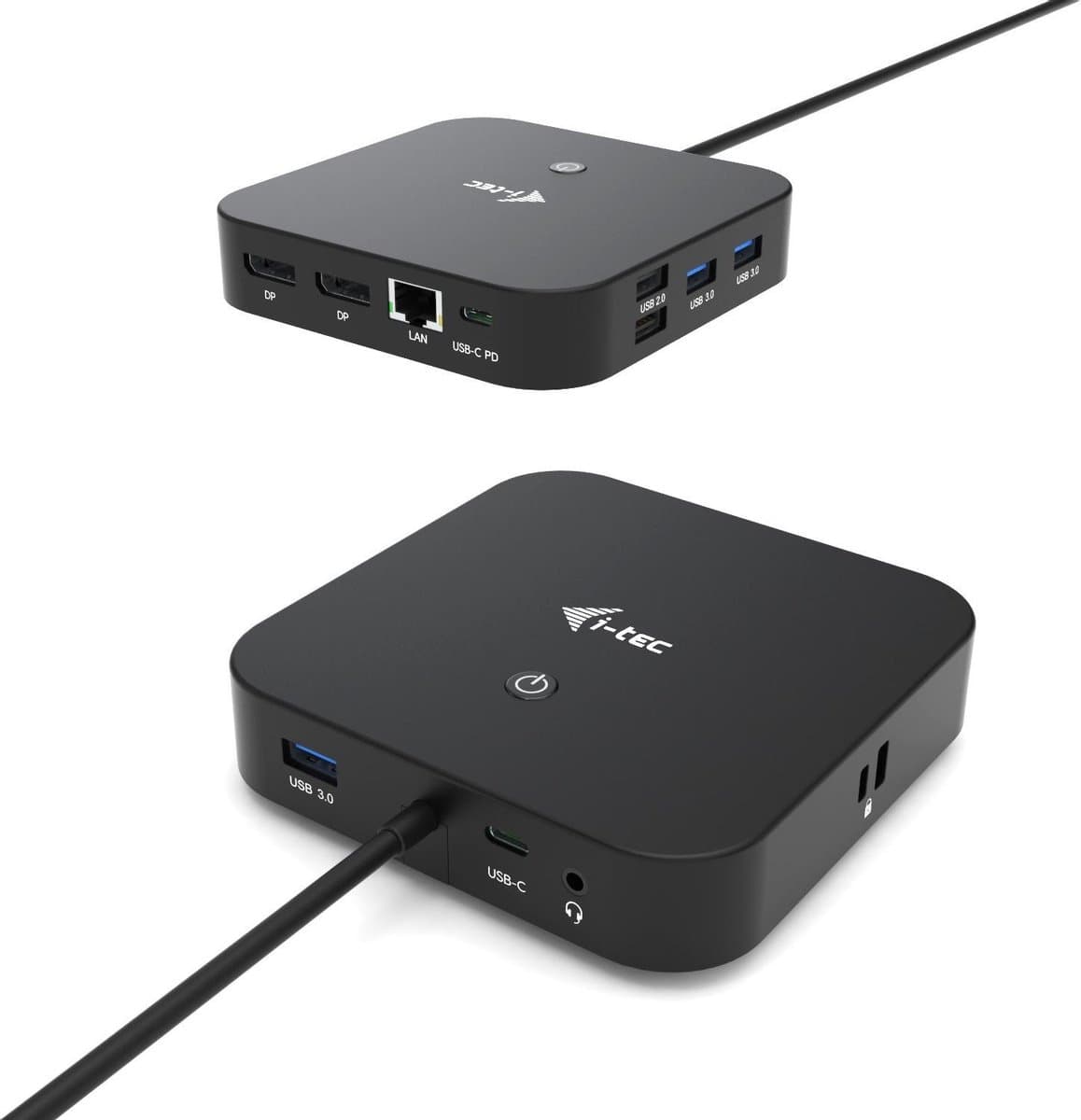 i-tec - USB-C Thunderbolt 3™ - Compact Dock - dual 4K DisplayPort - 100W Power Delivery - 6 USB-poorten en Gigabit Ethernet