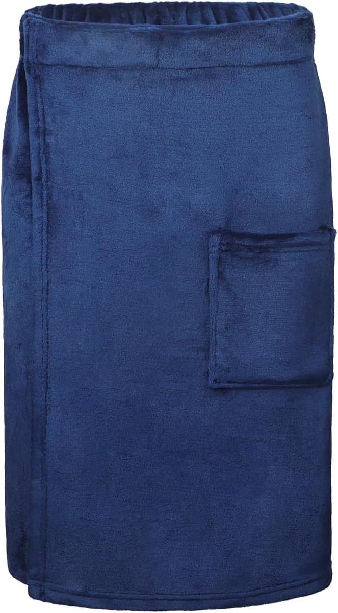 Verstelbare Badhanddoek Wrap voor Mannen - Draagbare Handdoek Rok met Zak voor Gym, Douche, Sauna, Spa en Strand thumbnail 8